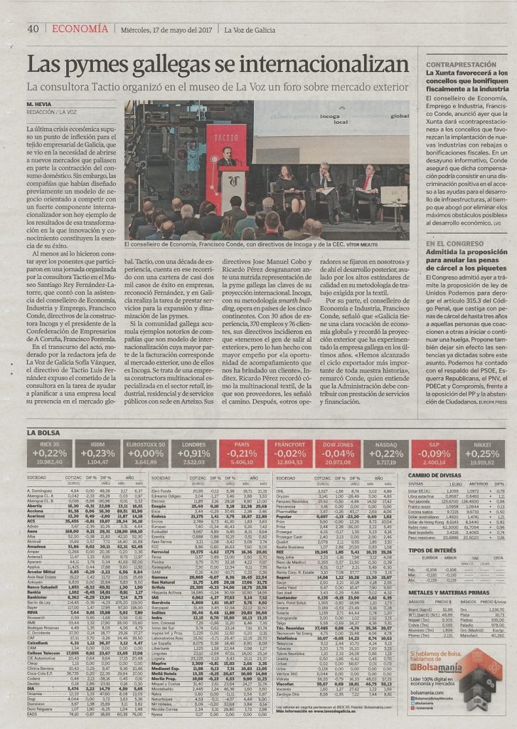 Articulo La Voz de Galicia tactio